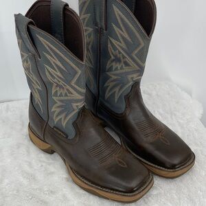 Tony Lama BARTLETT WATERPROOF WORK Dark Brown and Gray Western Boots 9.5 D